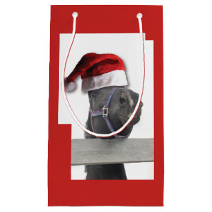 Petit Sac Cadeau Cheval le père noël de Noël