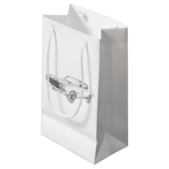 Petit Sac Cadeau chevelle 1970 chevy (Devant Angle)
