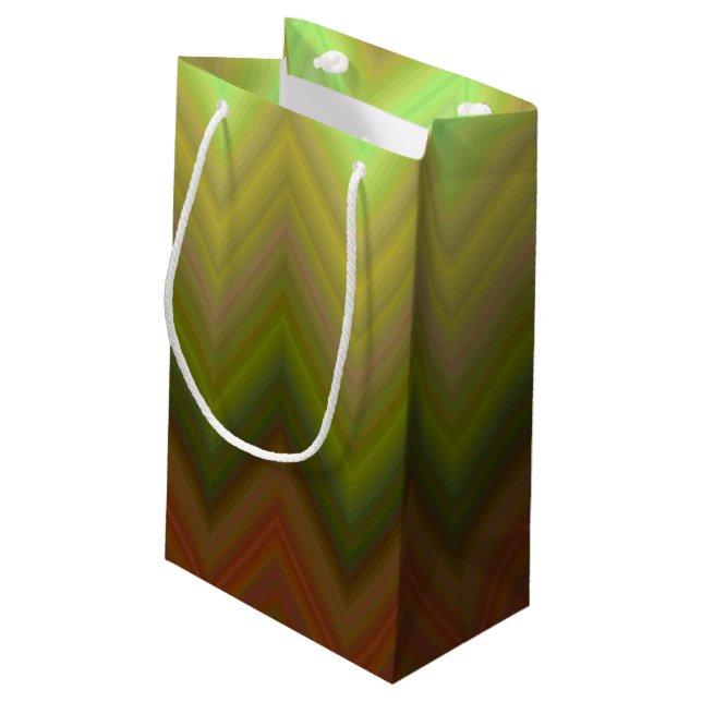 Petit Sac Cadeau Chevron Zigzag Ombre Tendance Cool (Dos Angle)