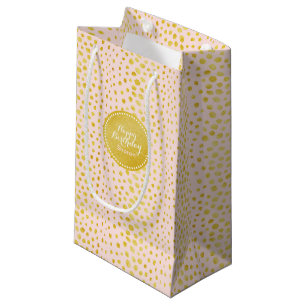 Petit Sac Cadeau Chic rose faux or parties scintillant cheetah impr