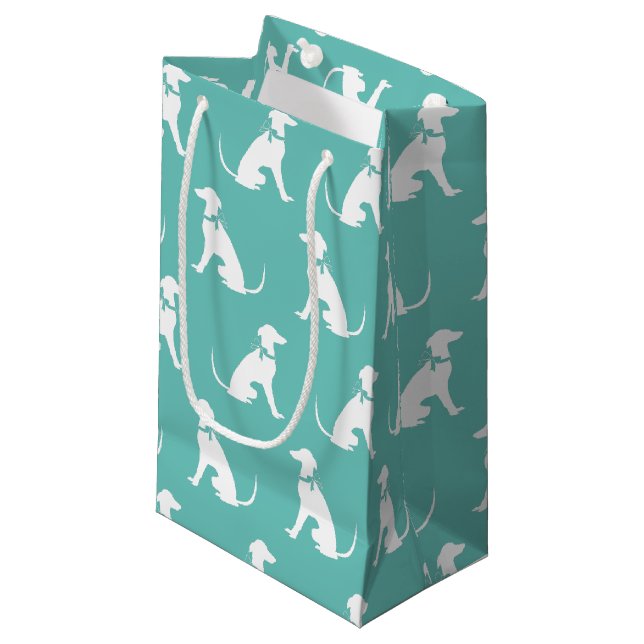 Petit Sac Cadeau Chien Greyhound Chig Puppy (Devant Angle)
