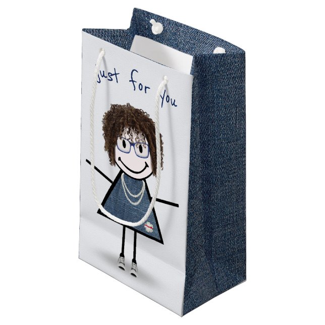 Petit Sac Cadeau Chiffre Anniversaire Fille En Basket (Devant Angle)