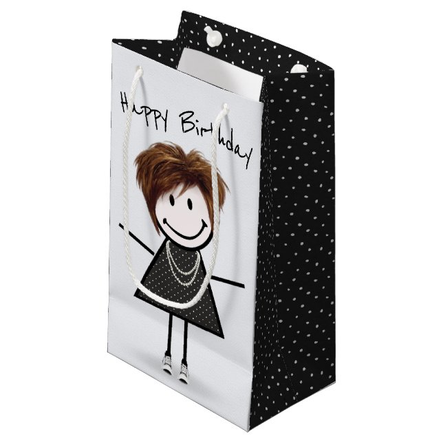 Petit Sac Cadeau Chiffre Anniversaire Fille En Basket (Devant Angle)