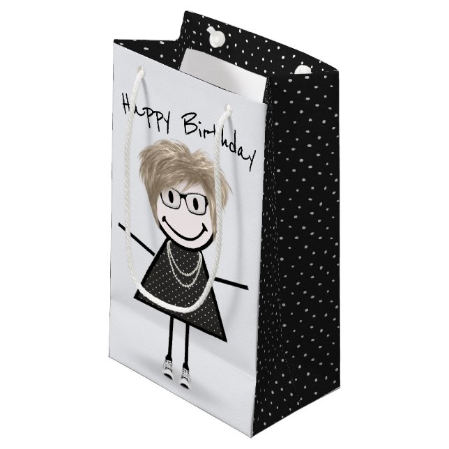 Petit Sac Cadeau Chiffre Anniversaire Fille En Basket (Devant Angle)