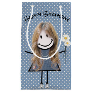 Petit Sac Cadeau Chiffre D'Anniversaire Fille Avec Baskets À Points