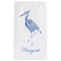 Chinoiserie Aquarelle Héron bleu