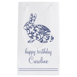 Petit Sac Cadeau Chinoiserie Bunny Rabbit Tags cadeaux