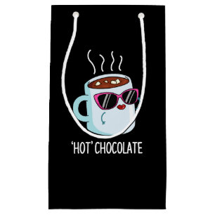 Petit Sac Cadeau Chocolat Chaud Drôle Boisson Pun Dark BG