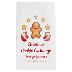 Petit Sac Cadeau Christmas Cookie Exchange Cute Gingerbread Homme