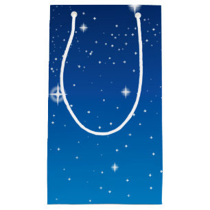 Petit Sac Cadeau Ciel nocturne étoilé bleu profond