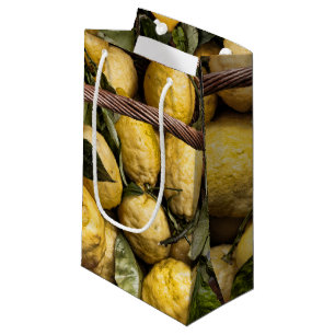 Petit Sac Cadeau Citrons italiens dans un panier