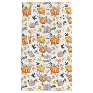 Petit Sac Cadeau Citrouille de récolte d'automne Motif de la fête d