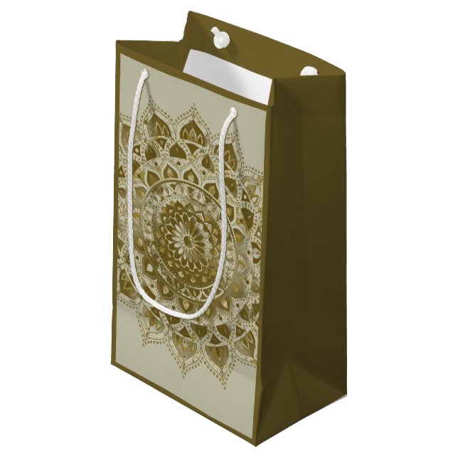 Petit Sac Cadeau Classique Mandala Inde Style 4 (Devant Angle)