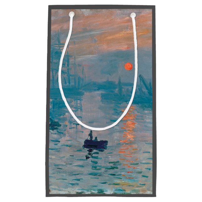 Petit Sac Cadeau Claude Monet Impression Soleil Levant Français (Devant)