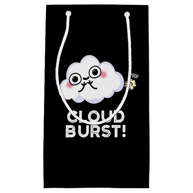 Petit Sac Cadeau Cloud Burn Funny Cloud Fart Pun Dark BG (Devant)