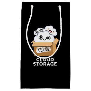 Petit Sac Cadeau Cloud Storage Funny Météo Technology Pun Dark BG