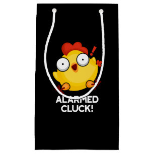 Petit Sac Cadeau Cluck Alarmé Funny Chicken Horloge Pun Dark BG