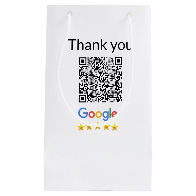 Petit Sac Cadeau Code QR minimal simple ajouter un logo nom de code (Devant)