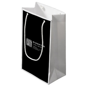 Petit Sac Cadeau Code QR personnalisé & Texte rétro-moderne modifia