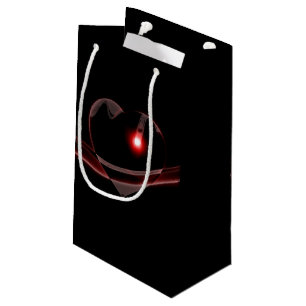 Petit Sac Cadeau Coeur de verre Bourgogne reflète la lumière