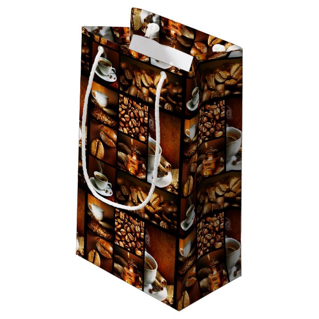 Petit Sac Cadeau Collage 2 de café (Dos Angle)
