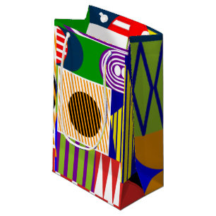 Petit Sac Cadeau Collage de forme Bauhaus 