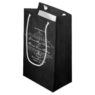 Petit Sac Cadeau Collection de Mariages Ornate Chalkboard