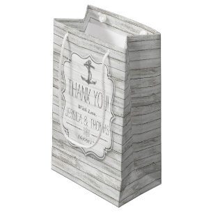 Petit Sac Cadeau Collection Nautique blanchie à la chaux Wood Beach