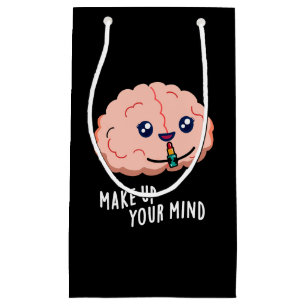 Petit Sac Cadeau Composez Votre Esprit Amusant Cerveau Pun Dark BG