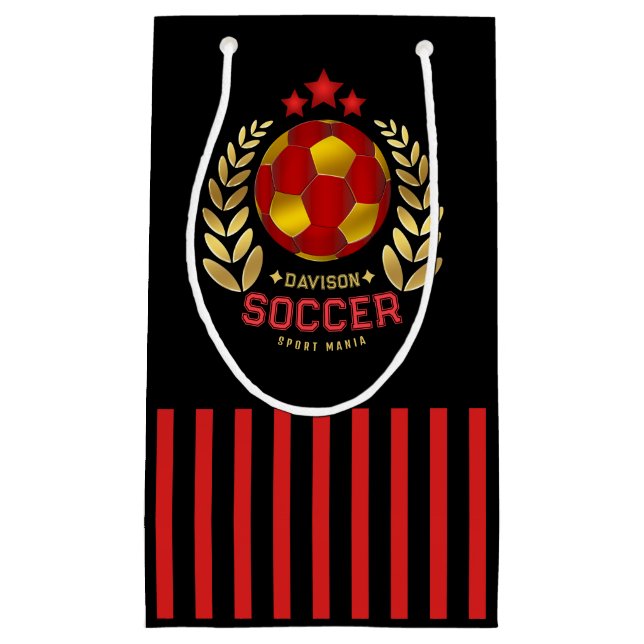 Petit Sac Cadeau Conception de blason de football (Devant)