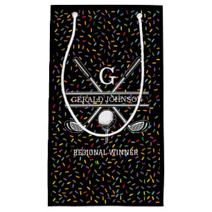 Petit Sac Cadeau Conception de monogramme de golf avec confettis pe