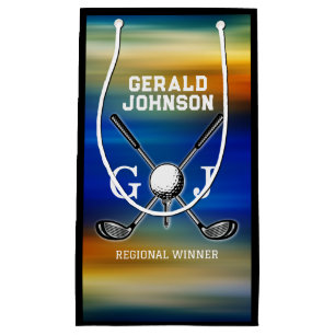 Petit Sac Cadeau Conception de monogramme de golf sur couloir de so