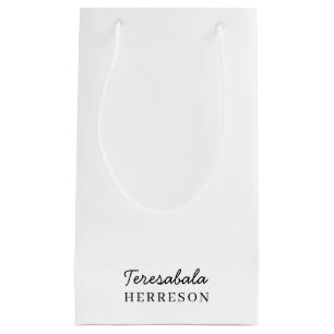 Petit Sac Cadeau Conception de monogramme neutre moderne