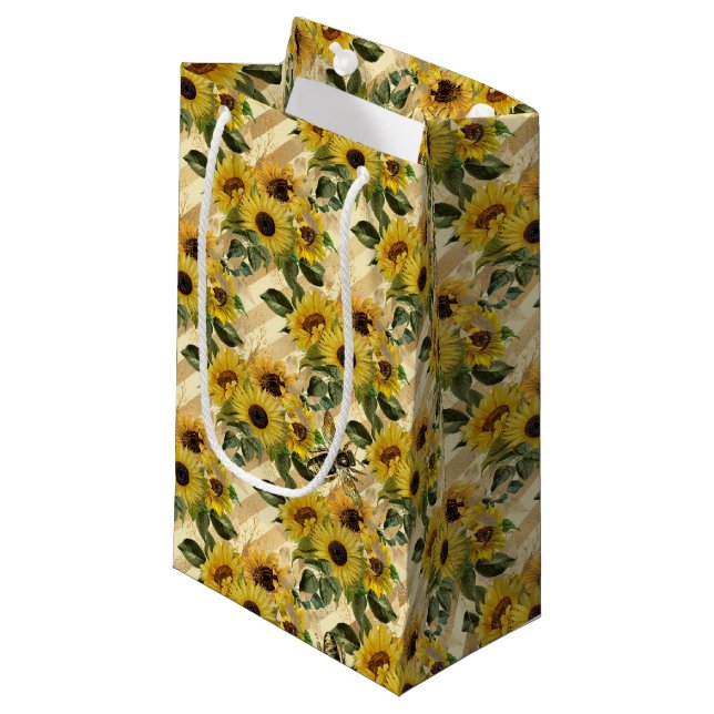 Petit Sac Cadeau Conception de séries tournesol et abeille Sept pet (Devant Angle)