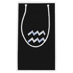 Petit Sac Cadeau Connexion moderne Silver Aquarius Zodiac Snake