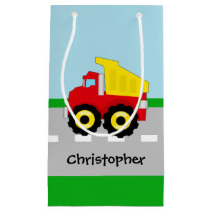 Petit Sac Cadeau Construction Dumptruck de garçons d'enfants