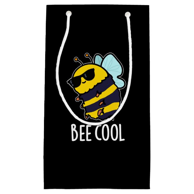 Petit Sac Cadeau Cool d'abeilles drôle Insect Bee Pun Dark BG (Devant)
