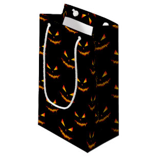 Petit Sac Cadeau Cool effrayant Jack O'Lantern visage motif d'Hallo