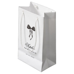 Petit Sac Cadeau Coquette Bow Français Stylo Bridesmaid Nom