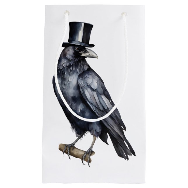 Petit Sac Cadeau Corbeau (Devant)