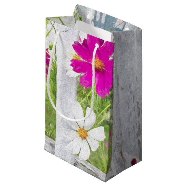 Petit Sac Cadeau Cosmos Garden Impressionnisme Art (Devant Angle)