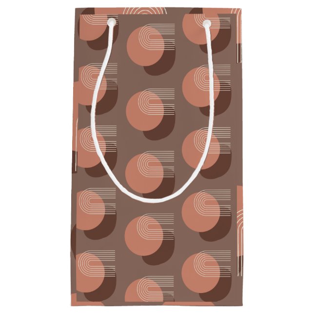 Petit Sac Cadeau Coucher de soleil Retro Blush (Devant)