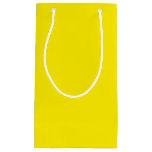 Petit Sac Cadeau Couleur jaune soleil uni