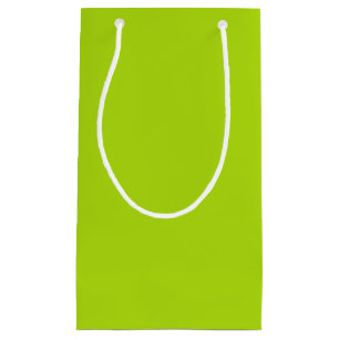 Petit Sac Cadeau Couleur vert citron uni