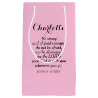 Courbe rose clair Verse Bible Nom personnalisé Sim
