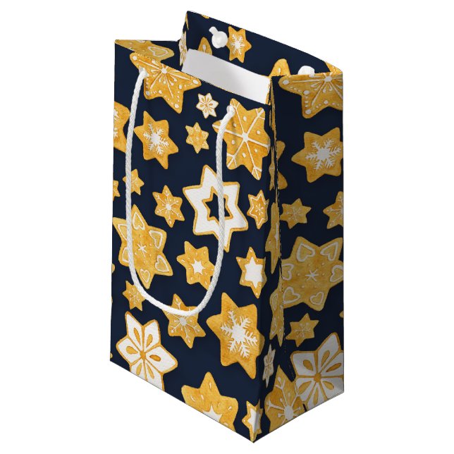 Petit Sac Cadeau Couronne de biscuits de Noël avec Arrière - plan g (Devant Angle)