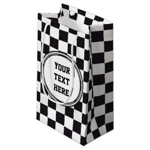 Petit Sac Cadeau Courses d'automobiles/motif d'échecs + votre