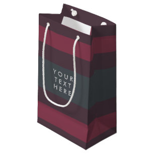 Petit Sac Cadeau Coutume rayée de baie et d'essence