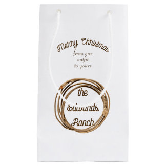 Petit Sac Cadeau Cowboy Lariat Joyeux Noël