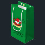 Petit Sac Cadeau Crabe Christmas Beach Tropical Funny<br><div class="desc">Dites à tous vos amis de plage tropicale que Sandy Claws vient en ville pour Noël ! C'est un crabe, alors ne fais pas ce crabby Père Noël ou tu auras du charbon cette fête ! C'est le dessin animé parfait pour faire sourire les amateurs de plage ce Noël !...</div>